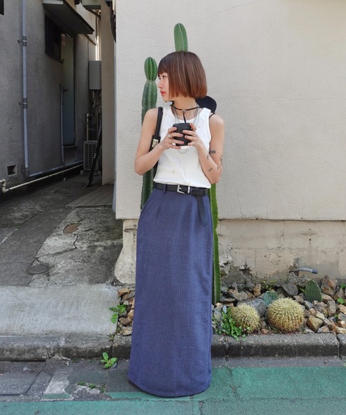 TEEN BOOP ロング スカート レトロチェックフィットSK : ZOZOTOWN