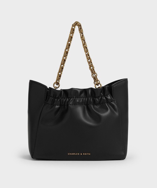 CHARLES & KEITH ブラックショルダーバッグ　S CHARLES ＆ KEITH（チャールズ&キース） 「CHARLES & KEITH