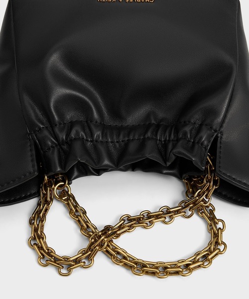 「CHARLES \u0026 KEITH」 ショルダーバッグ S ブラック レディースの画像