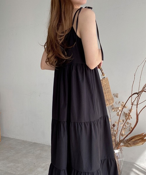 「FILLOU」 キャミソールワンピース X-LARGE ブラック レディース_画像4
