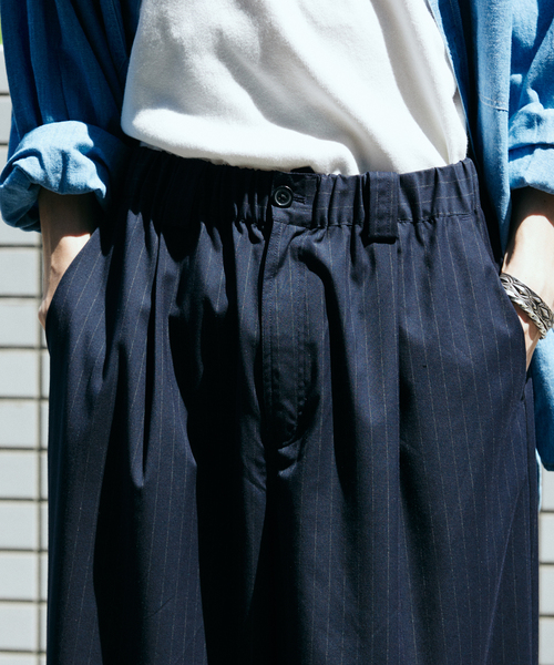 ワイドパンツ スラックス TRモダン ワイド スラックス メンズの画像