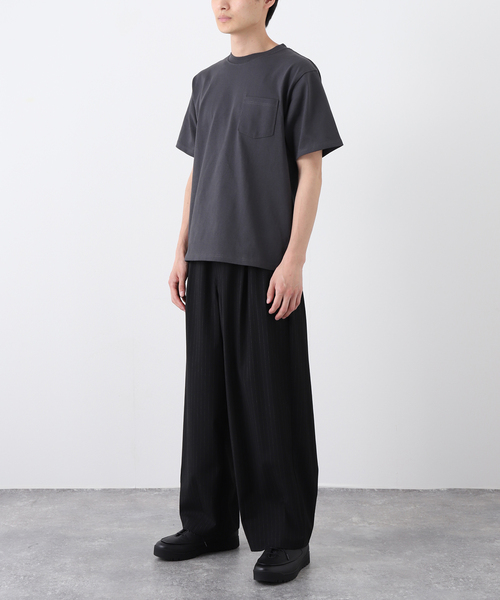 ワイドパンツ スラックス TRモダン ワイド スラックス メンズの画像