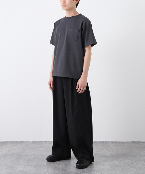 ワイドパンツ スラックス TRモダン ワイド スラックス メンズの画像