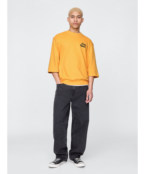 「GAP」 スウェットカットソー X-SMALL オレンジ メンズ_画像3