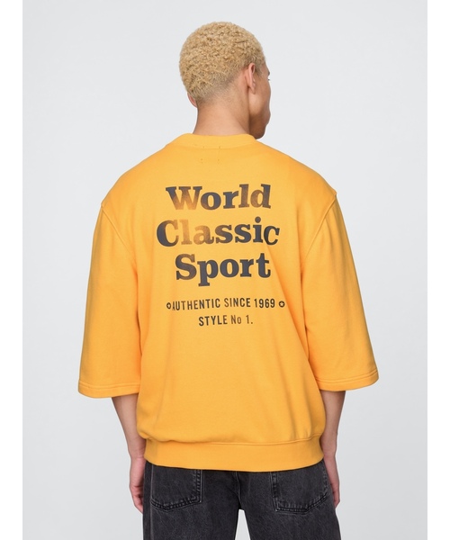 「GAP」 スウェットカットソー X-SMALL オレンジ メンズ_画像8