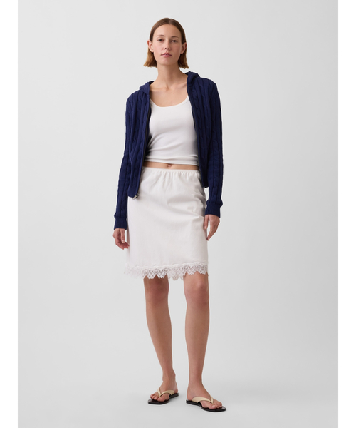 GAP（ギャップ） ニット セーター コットン100% ケーブルニット ジップ 