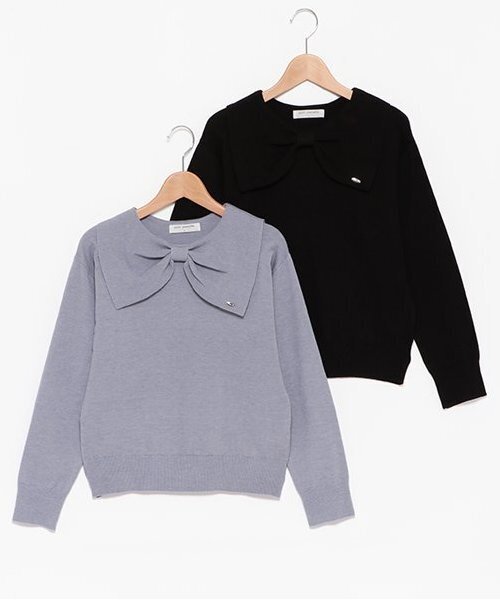 「pom ponette junior」 「KIDS」長袖ニット L ブラック キッズ_画像7