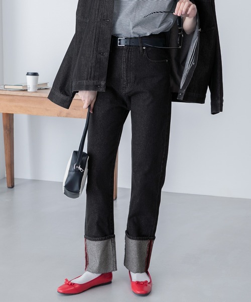 「BONLECILL」 デニムパンツ M グレー レディース_画像2