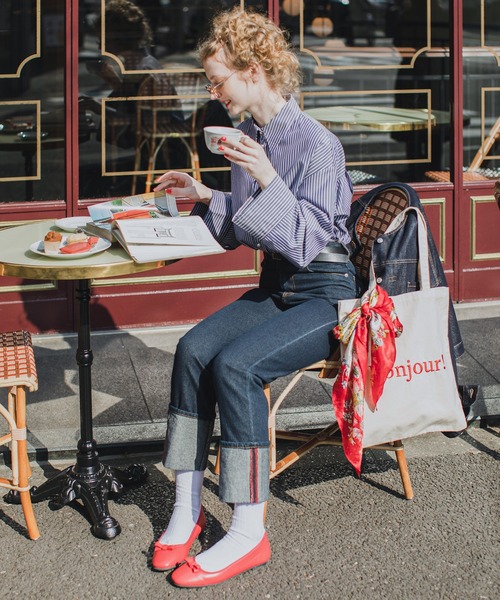 「BONLECILL」 デニムパンツ M グレー レディース_画像4
