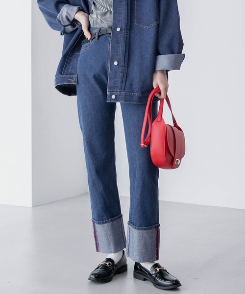 「BONLECILL」 デニムパンツ M グレー レディース_画像5