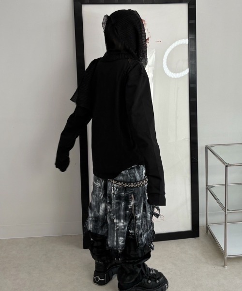 「RICH」 デニムパンツ S/M ブラック メンズの画像