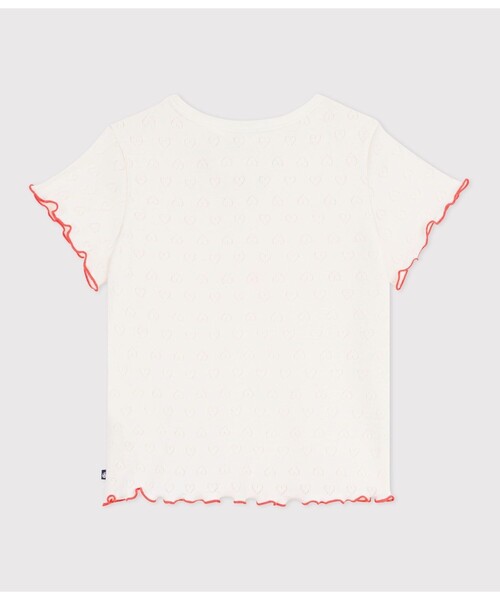 PETIT BATEAU（プチバトー） tシャツ ハート針抜き半袖Tシャツ キッズ