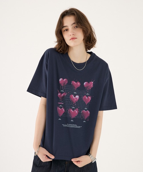 ONCILY（オンシェリー） tシャツ MELTING HEART GRAPHIC T-SHIRT