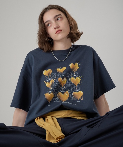 ONCILY（オンシェリー） tシャツ MELTING HEART GRAPHIC T-SHIRT