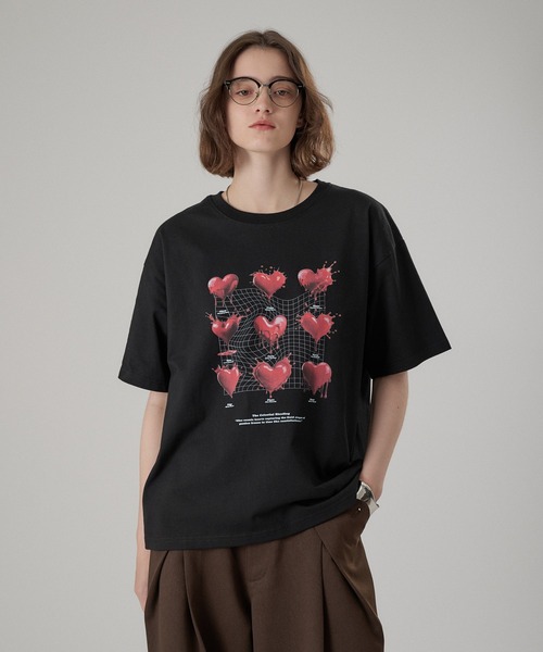 メルティングハートシャツ ONCILY（オンシェリー） tシャツ MELTING HEART GRAPHIC T-SHIRT