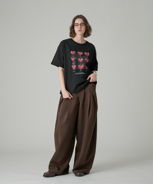 ONCILY（オンシェリー） tシャツ MELTING HEART GRAPHIC T-SHIRT