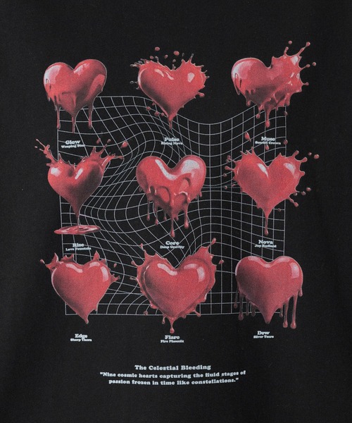 メルティングハートシャツ ONCILY（オンシェリー） tシャツ MELTING HEART GRAPHIC T-SHIRT
