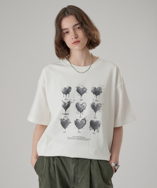 ONCILY（オンシェリー） tシャツ MELTING HEART GRAPHIC T-SHIRT