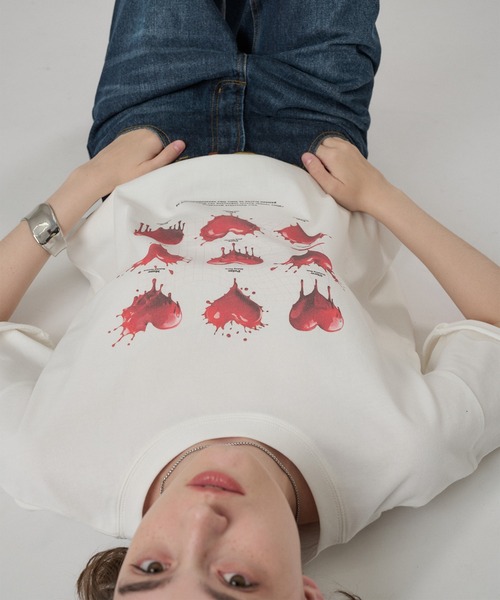 ONCILY（オンシェリー） tシャツ MELTING HEART GRAPHIC T-SHIRT
