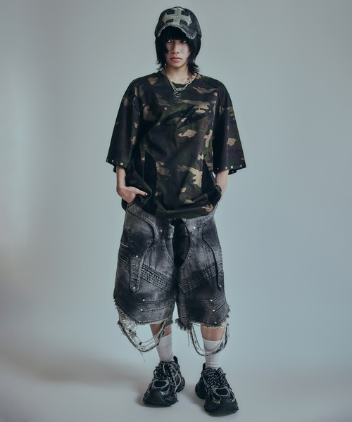 パンクアンドヨー　ハーフパンツ　flexwitme fti punkandyo BENDER TOKYO スマホショルダー ハーフパンツ ワイドパンツ ジーンズ