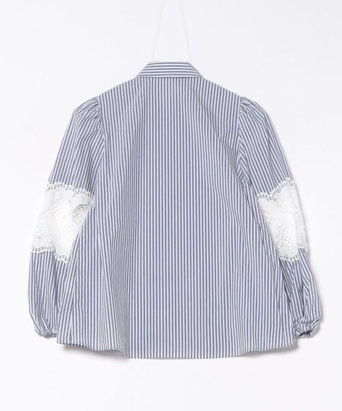 「Maglie le cassetto」 長袖ブラウス 7号 ネイビー レディース_画像2