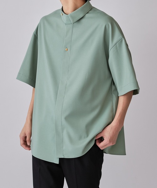 CULLNI 半袖シャツ ブルーグリーン サイズ1 CULLNI（クルニ） 半袖シャツ 1 ブラック メンズ : ZOZOTOWN Yahoo!店