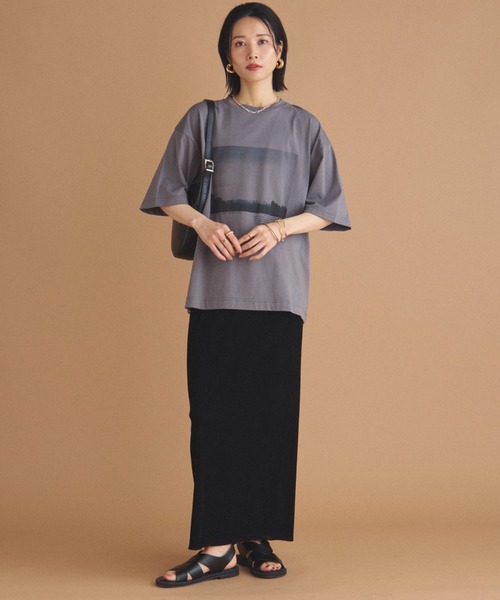 「DOUX ARCHIVES」 半袖Tシャツ 38 チャコールグレー レディース_画像9