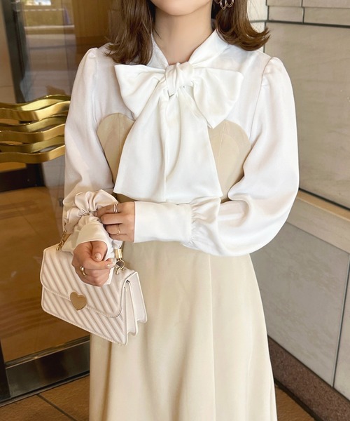 「apres jour」 ドッキングワンピース X-LARGE ブラック レディース_画像3