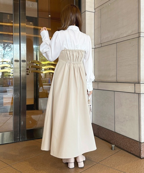 「apres jour」 ドッキングワンピース X-LARGE ブラック レディース_画像9