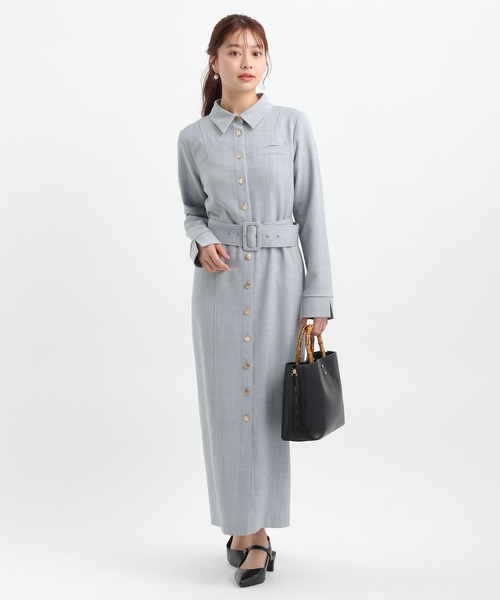 「Andemiu」 シャツワンピース FREE ライトブルー レディース_画像6
