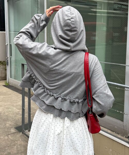 「CIAOPANIC」 ジップアップパーカー ONE SIZE グレー レディース_画像6
