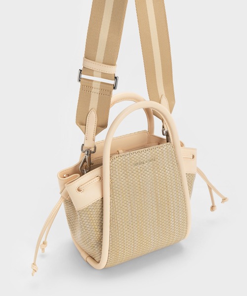 「CHARLES & KEITH」 2WAYバッグ M ベージュ レディース_画像2