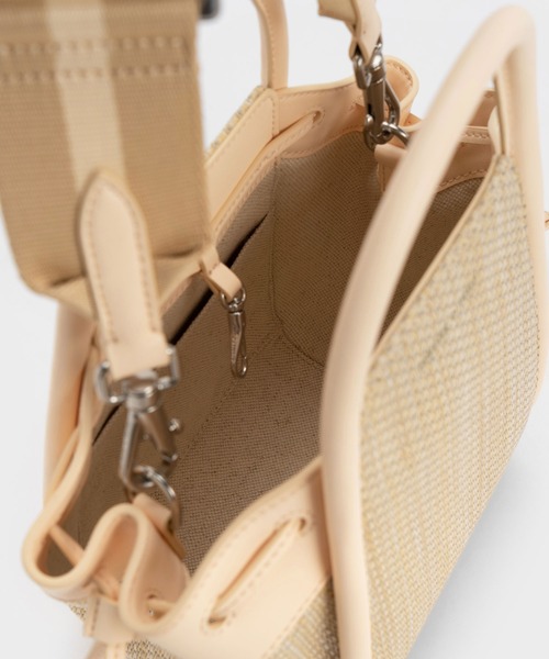 「CHARLES & KEITH」 2WAYバッグ M ベージュ レディース_画像5