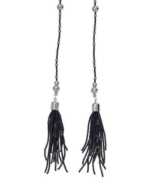 値下中！AMERI VINTEGE アメリヴィンテージチェーンフリンジネックレス Ameri（アメリ） ネックレス BEADS FRINGE MOTIF NECKLACE レディース