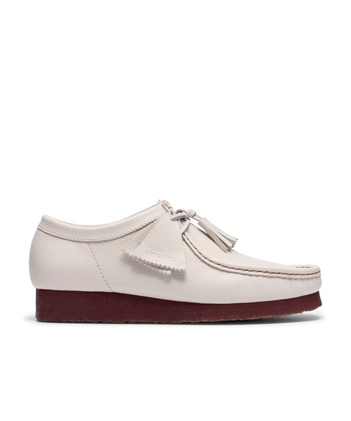 Clarks（クラークス） スニーカー WALLABEE WHITE LEATHER メンズ