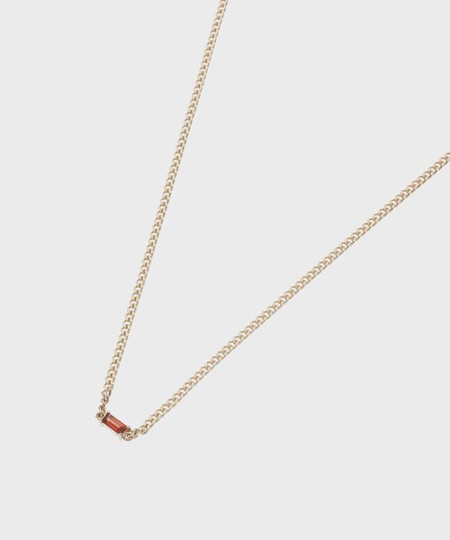ネックレス K10カラーストーン（ガーネット）キヘイチェーン ネックレス レディースの画像
