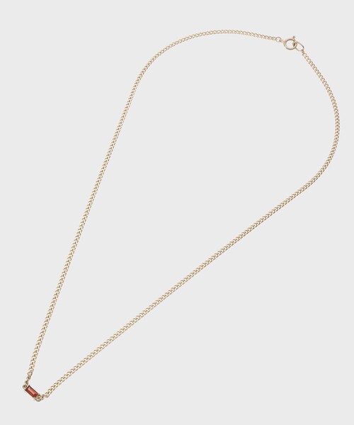 ネックレス K10カラーストーン（ガーネット）キヘイチェーン ネックレス レディースの画像