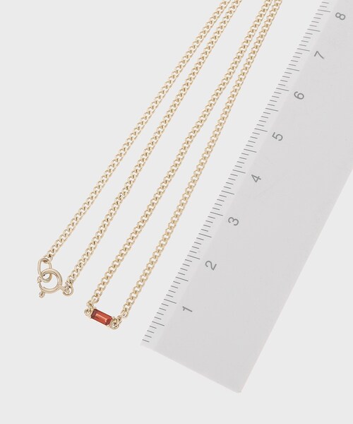 ネックレス K10カラーストーン（ガーネット）キヘイチェーン ネックレス レディースの画像