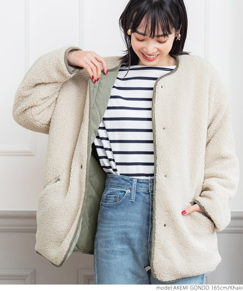 coca（コカ） キルティング×ボアリバーシブルコート : ZOZOTOWN Yahoo