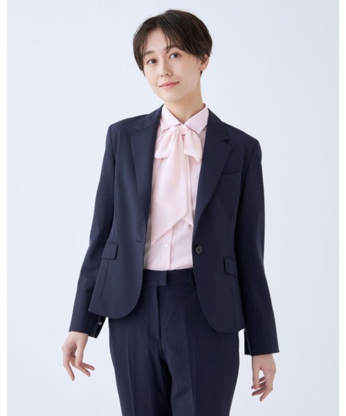 Samantha Thavasa ネイビー ストライプパンツスーツ SUIT SELECT スーツ 「セットアップ対応」「SUIT × Samantha