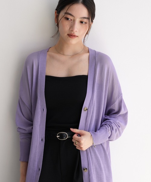 極美品✨ミッソーニ　ライトニット アンサンブル　ロングカーディガン　希少サイズ andme（アンドミー） カーディガン 夏 オーバーサイズシアーニット