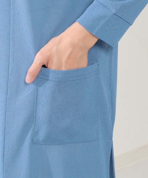 Setto × indigo label 刺し子ロングカーディガン(極美品) ダブルフェイス フラワー刺繍ロングカーディガン(カーディガン