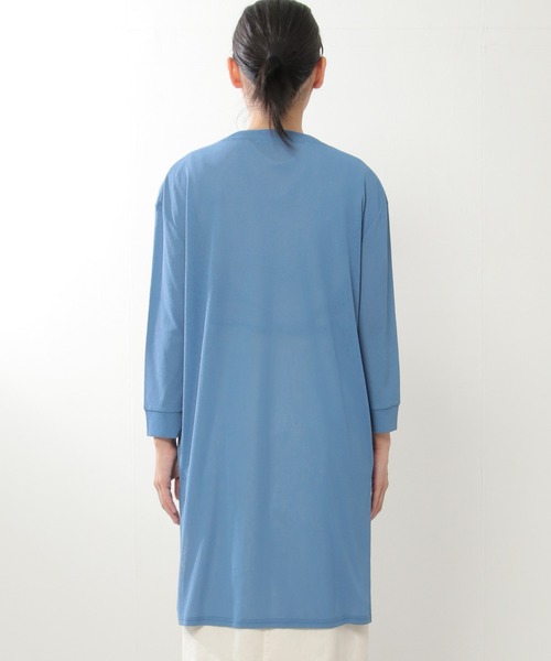 Setto × indigo label 刺し子ロングカーディガン(極美品) ダブルフェイス フラワー刺繍ロングカーディガン(カーディガン