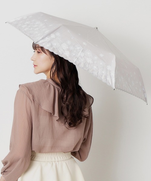 LANVIN en Bleu 折りたたみ傘 遮光100% 遮熱 晴雨兼用 折りたたみ日傘