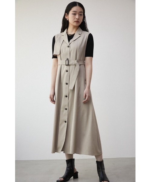 AZUL BY MOUSSY ワンピース SINGLE FLAP GILET ONEPIECE