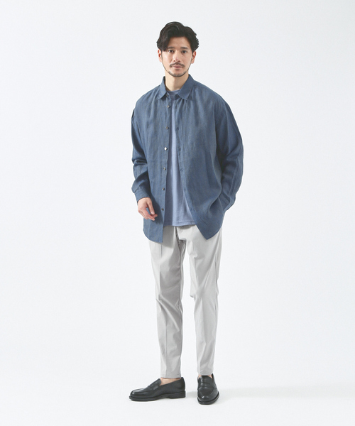 ABAHOUSE（アバハウス） シャツ 「LUXE Linen Solaro」長袖 リネン