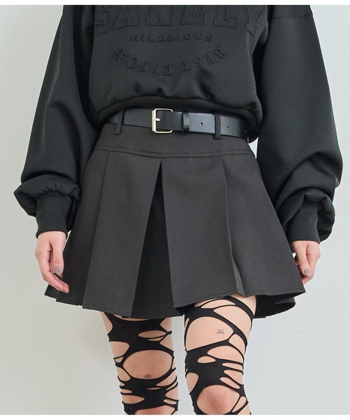 anndemeulemeesterプリーツ ラップスカート ベルト付き ANAP（アナップ） スカート ベルト付きプリーツスカート : ZOZOTOWN