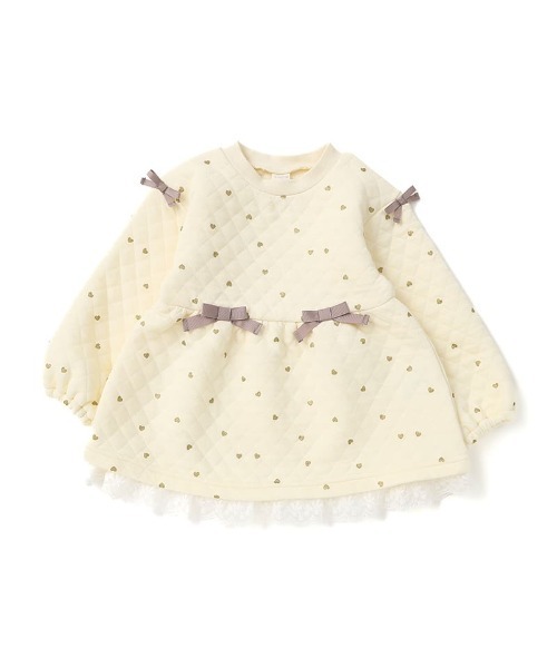 Biquette Club トレーナー ハート柄裾フリルトレーナー キッズ 子供服