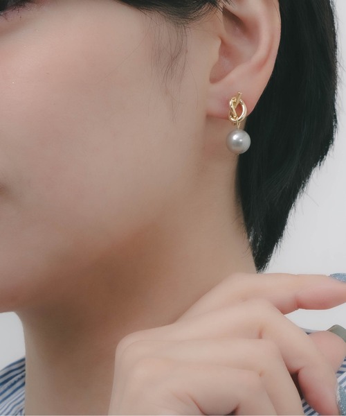yu-ka ピアス YU-KA:ノットパールピアス レディース : ZOZOTOWN Yahoo