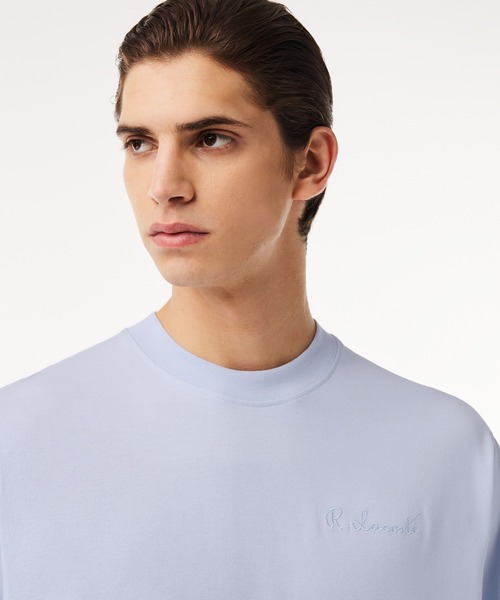 【LACOSTE】オーバーサイズ!ロゴTシャツ★国内発関税込 LACOSTE tシャツ オーガニックコットン ヘビーウェイト